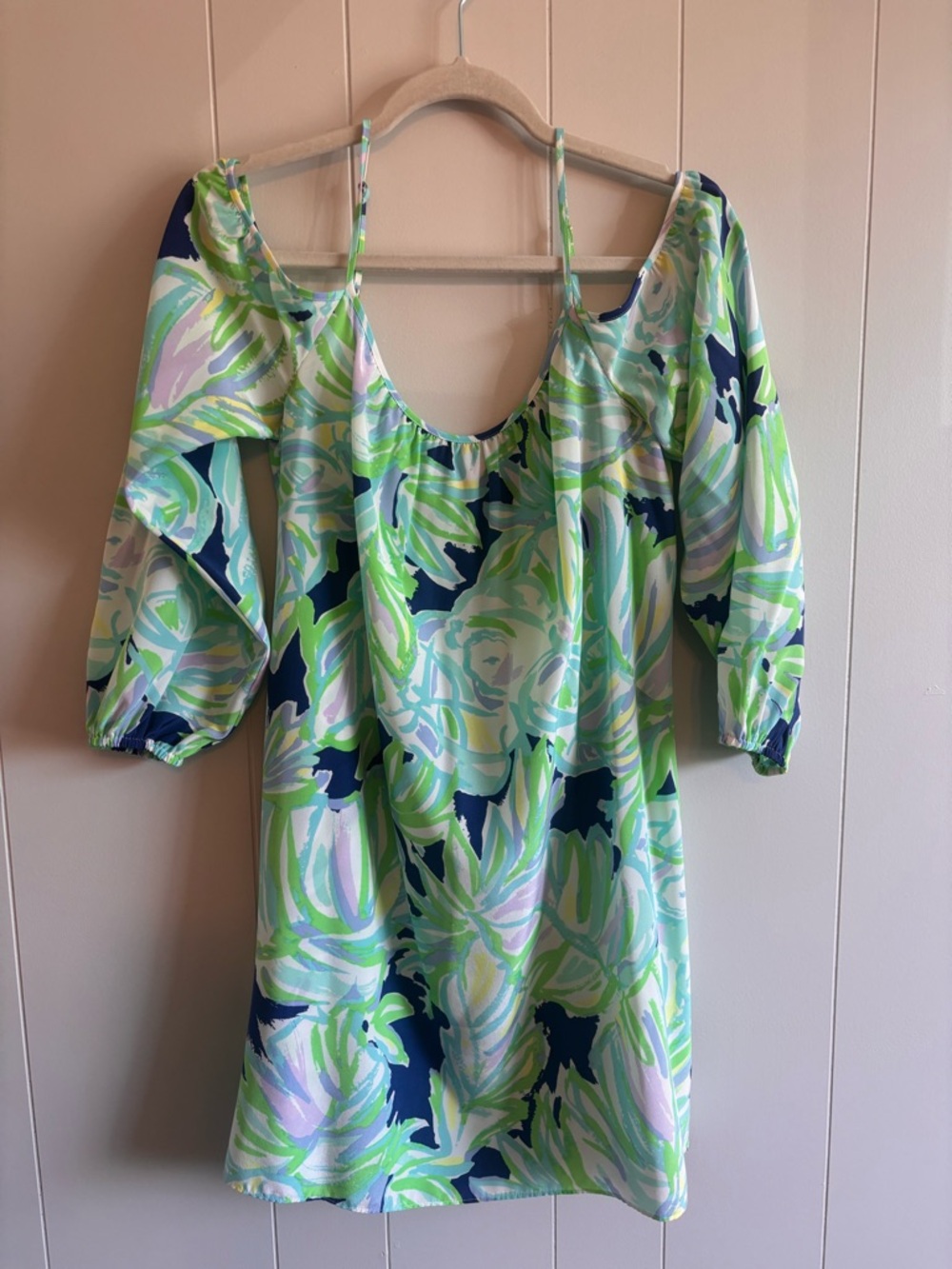 Lilly Pulitzer Floral Tunic in Aqua, Lime & Navy